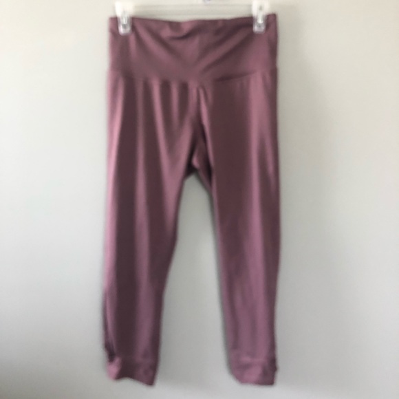 Champion C9 Legging Compression Athletic Capri Cropped Tie Cut Out Mouve - Picture 1 of 6